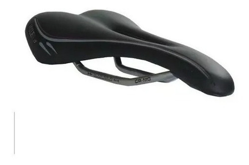 Imagem 2 de 5 de Selim Speed Velo Senso Miles Vazado 270x130mm Bike - Preto