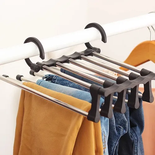Percha Plegable De Acero Inoxidable Para Colgar Pantalones