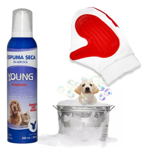 Shampoo Espuma Baño Seco Spray Perros Gatos Peluqueria