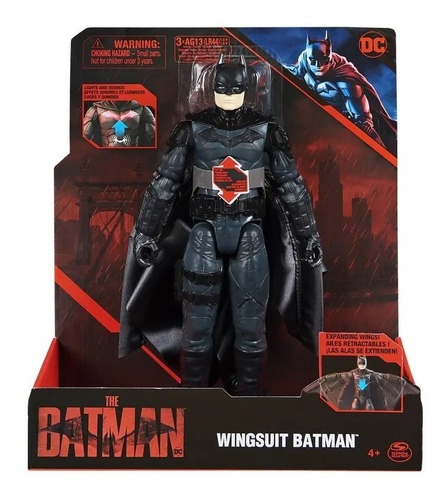 Batman Wingsuit 30cm Luz Y Sonidos Movie Dc Spin Master