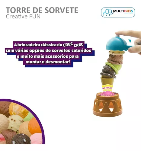 1pc Brinquedo De Torre De Empilhamento De Sorvete, Jogo De