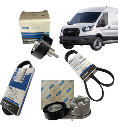 Kit De Tensor Polia E Correia Ford Nova Transit - 21/24