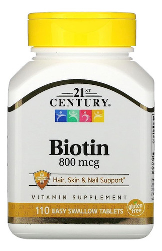 21st Century Biotina, 800 Mcg - Unidad a $727
