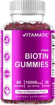 Comprar Vitamatic Gomitas De Biotina 10,000 Mcg Para Cabello Más Fuerte, Piel Y Uñas, 60 Gomitas Veganas, También Llamadas Vitamina B7
