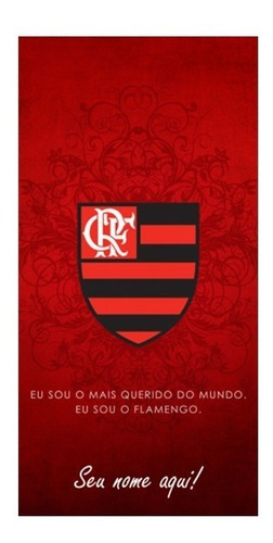 Banner Do Flamengo Em Tecido Oxford Com 2,00x0,95cm