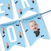 Comprar Kit Imprimible 1er Cumple Editamos Tu Foto -jefe En Pañales!