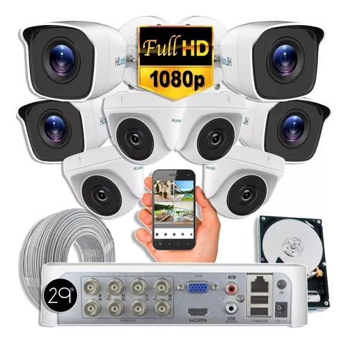 Kit Camaras Seguridad 8 Bala Exterior Full Hd 1080P + Dd 1Tb