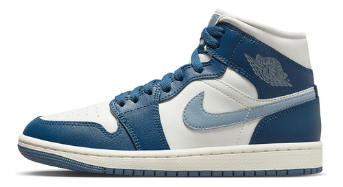 Zapatillas Jordan 1 Mid French Blue (women's) Bq6472_414   