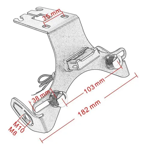 Para Kawasaki Z1000 2010-2017 Z1000sx Soporte De Matrícula