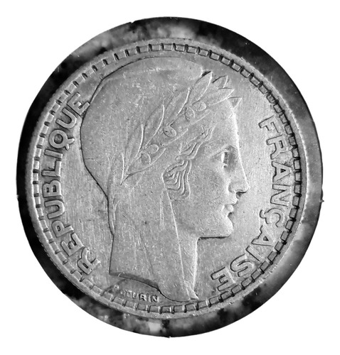 Moneda Francia 1929 Plata 20 Francos Bonita 