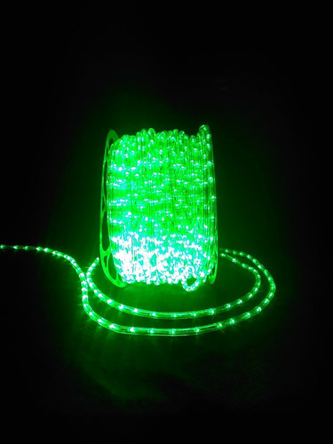 Manguera Led 3 Vias Luces Navideñas X 20mt Verde Limon