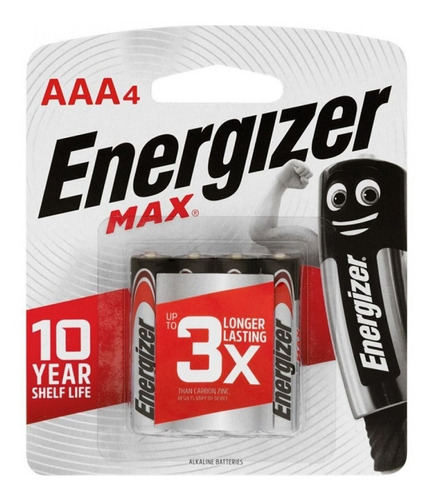 Pilas Energizer Aaa Max Alcalina Blister X 4 Unidades 