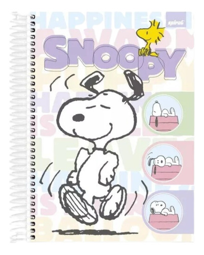 Caderno Universitário Capa Dura 10x1 160 Folhas Snoopy