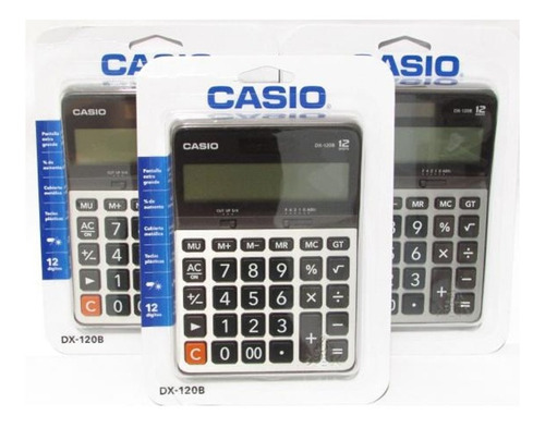 Imagen 5 de 7 de Paquete De 3 Calculadoras De Escritorio Casio Dx-120b 12 Dig