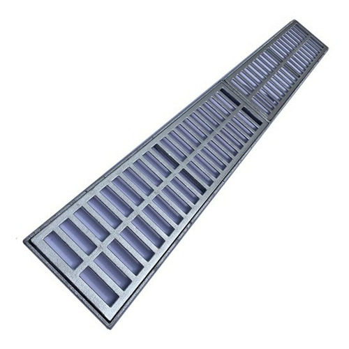 Kit 12 Ralo Linear 15x100 Alumínio Grelha Suporte 12 Metros