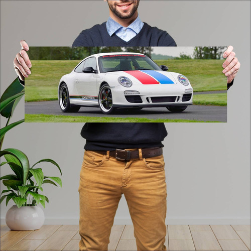 Cuadro 30x80cm Auto 2011 Porsche 911 Carrera Gts 688