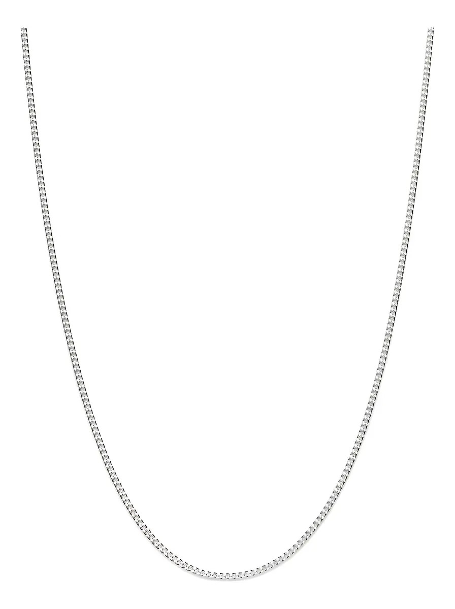 Corrente Rommanel Prata 925 42 cm Elo Groumet Antialérgica Feminina