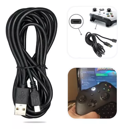 Cabo Controle 3 Metros Compatível Xbox One Jogar Notebook Pc