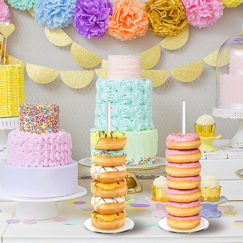 Practico Soporte Donas Exhibidor Para Mesa Postres Reunión