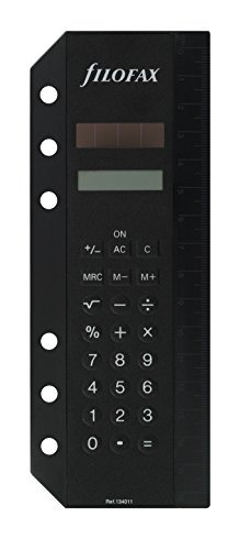 Calculadora Filofax Personal/a5/deskfax (b134011), Negra