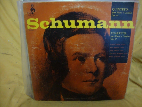 Vinilo Cuarteto Quinteto Para Piano Y Cuerdas Schumann Cl2