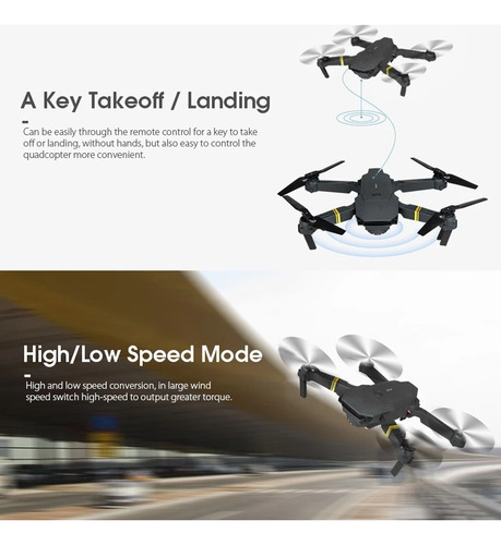 Câmera HD Drone E998 Pro de 50 metros e 720mp para iniciantes