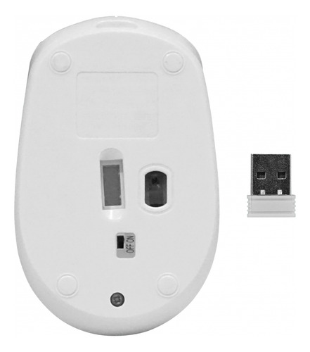 Mouse Blanco Usb Inalmbrico 2,4ghz Bateria Interna Recargabl