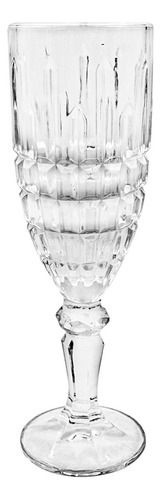 Jgo 6 Copas Champagne Vino Espumoso Cristal Top Choice 177ml Color Transparente