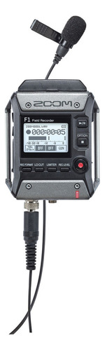 Zoom F1-lp Gravador Portátil Com Microfone Lapela Preto