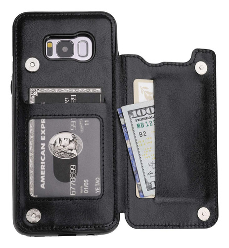 Funda Protectora Para Samsung Galaxy Cartera Con Tarjetero