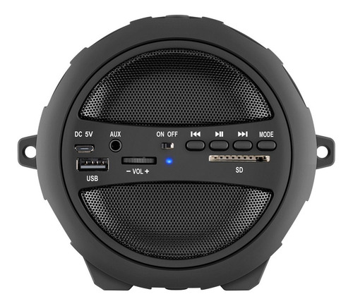 Imagen 3 de 3 de Bocina Steren BOC-857 portátil con bluetooth negra