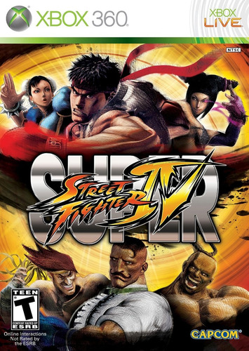 Jogo Xbox 360 Super Street Fighter Iv Mídia Física