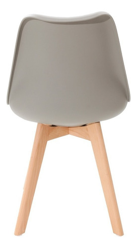 Kit 6 Cadeiras Mesa Cozinha Jantar Saarinen Design Wood Estrutura Da Cadeira Cadeira Para Mesa De Jantar Cozinha Estofada Com Encosto Saarinen Leda Madeira Cinza