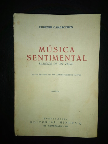 Libro Música Sentimental Eugenio Cambaceres