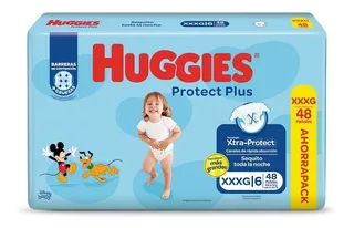 4 Packs Huggies Protect Plus Ahorrapack Xxxg X 48 Unid.