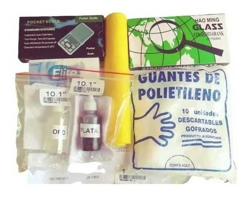 Kit Probar Oro Plata Pro Listo Para Usar + Caja Madera 