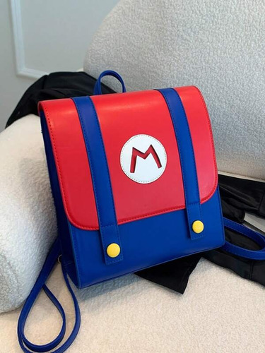 Mochila Gamer Casual Mario Bolso Geek Escolar Para Dama