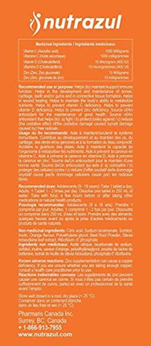 Nutrazul Tabletas Efervescentes Vitamina C D Zinc 3x20