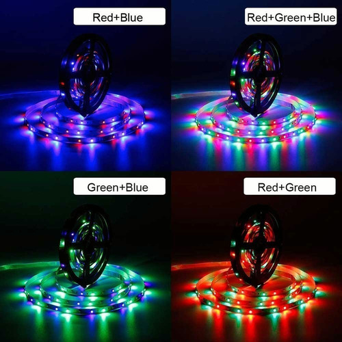 Imagen 9 de 10 de Tiras Led 5 Metros Con Remote Control Y Función Música