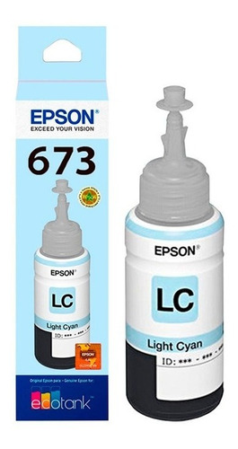 Botella Tinta Epson Original T673520 Cyan L800 L1800 805