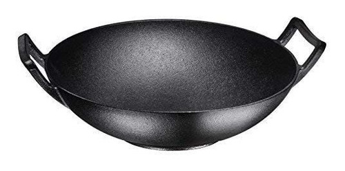 Bruntmor Wok Hierro Fundido Pre Sazonado Negro 14 Asa