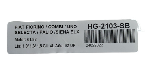 Empacadura De Camara De Fiat Fiorino, Combi, Uno, Palio