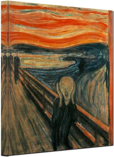 Red Edvard Munch The Scream Retro Mural Giclée Lienzo Impres