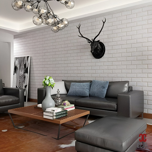 Pared 3d Autoadhesivo Panel Tipo Ladrillo Blanco X10 C250