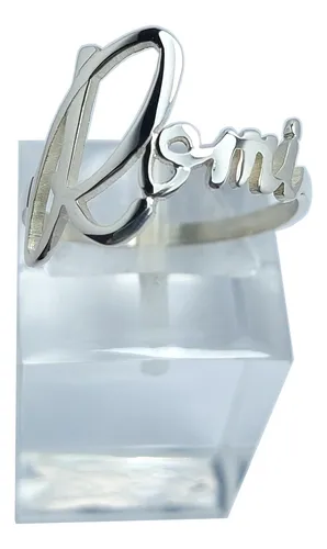 Anillo de nombre personalizado Anillo de nombre de fuente cursiva Anillo de nombre  personalizado Anillo de