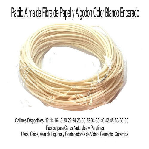 Imagen 2 de 7 de Pabilo Encerado Alma De Papel - Algodon / Ecológico 10 Mts