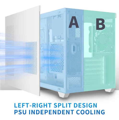 Musetex Funda Para Pc Atx, 6 Ventiladores Pwm Argb Preinsta.