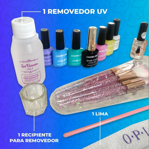 Kit Inicial Manicura X14 Semipermanente Esmalte Cabina Torno