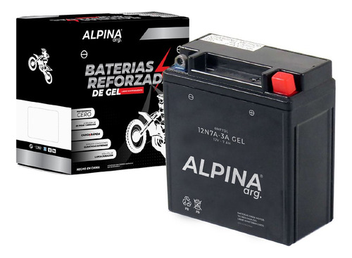 Bateria Moto Gel Libre Mantenimiento 12n7a-3a 6mf7dl Alpina