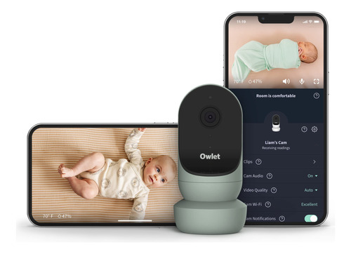 Owlet Cmara Inteligente Cam 2 Sleepy Sage Para Monitor De Be